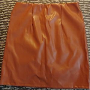 ASOS DESIGN Petite leather look mini skirt